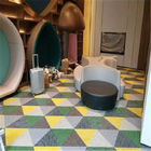 Fashion Pattern PVC Woven Vinyl Flooring Tiles For Hotel / Home Anti Slip supplier