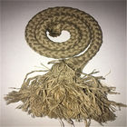 Brown Braided Polyester Rope With PE Rattan Webbing Hot Resistant supplier